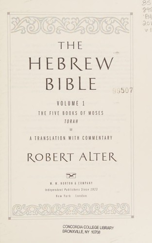 Robert Alter, The Hebrew Bible